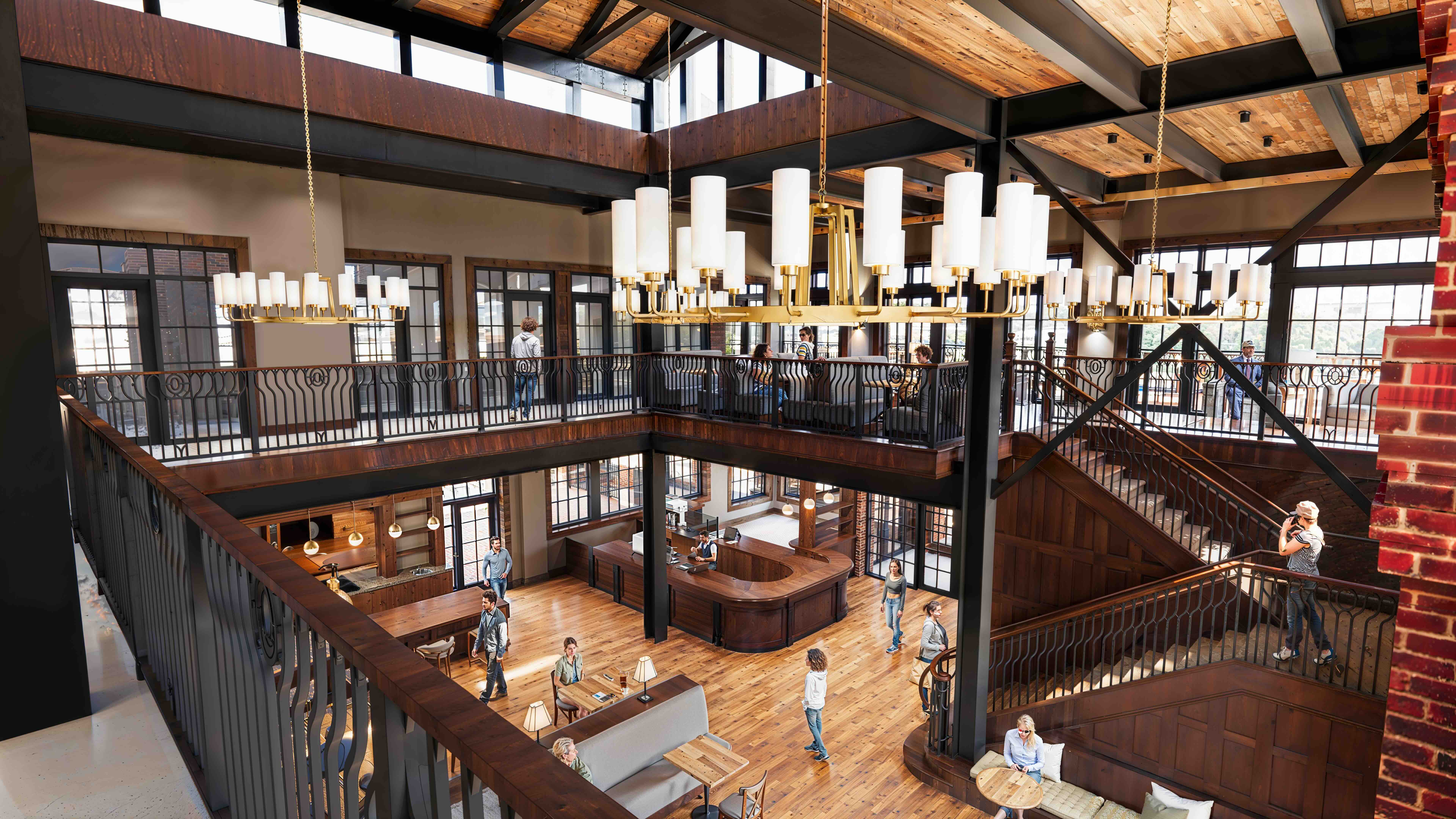 Second floor — dedicated desks.